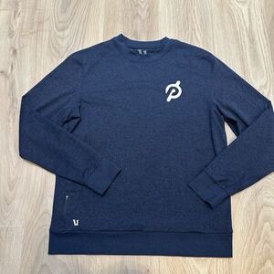 Vuori Ponto Performance Crew Men Large Navy Long Sleeve Sweatshirt EUC Peloton